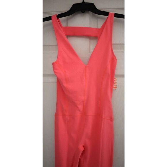 FP Movement OB1745676 Women Sz XS Neon Coral Never Better 1-Piece Jumpsuit - Picture 3 of 13